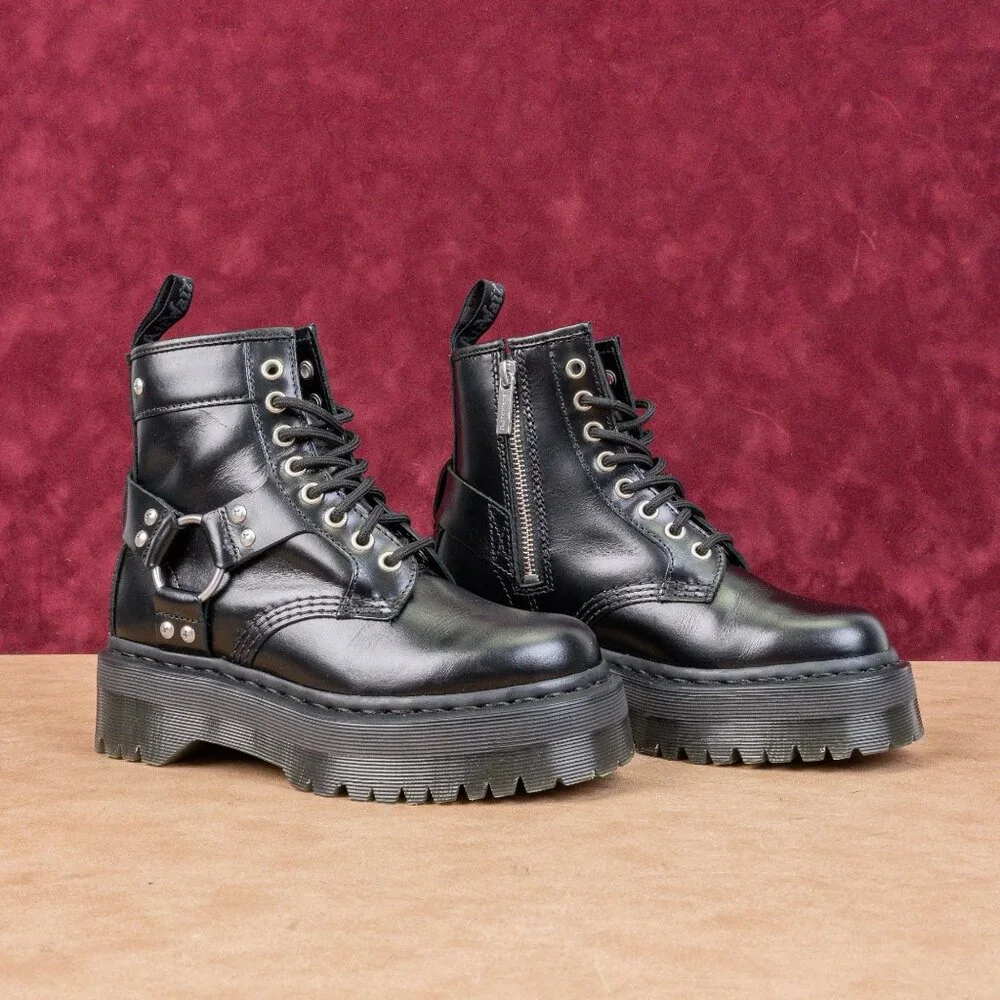 Dr. Martens Black Ankle Boots Women 6 - Picture 1 of 8